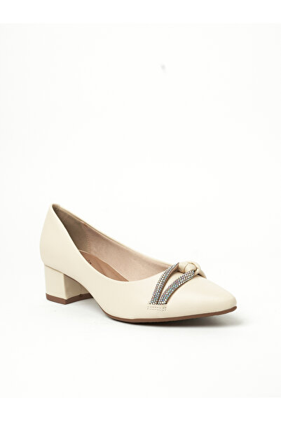 Beira Rio حذاء نسائي بكعب منخفض كريمي | صنع في البرازيل