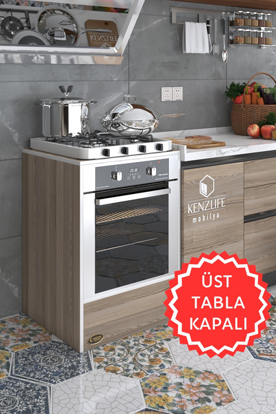 Kenzlife Ankastre Modülü Kabini Neon Crd Fırın Ocak Dolabı Sabit Tabla