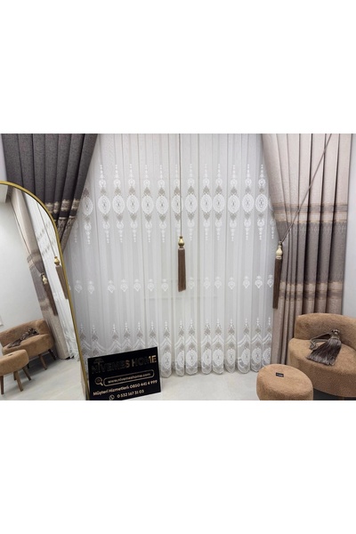 NİVEMESHOME ستارة تول مطوية من ماسال 1/3 سيك APM