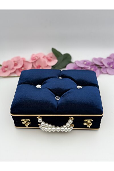 Uğurlu Hac kapitoneli incili çanta çeyizlik set