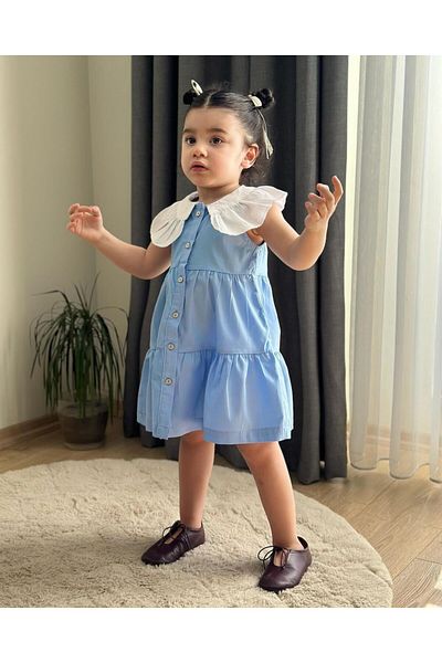 1 Dünya Çocuk Lulica Collar Dress