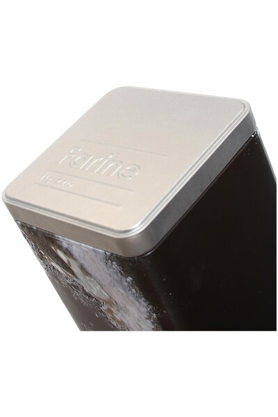 5FIVE Recipient depozitare Faina Noire, metal 10,8 x 10,8 x 18,4 cm