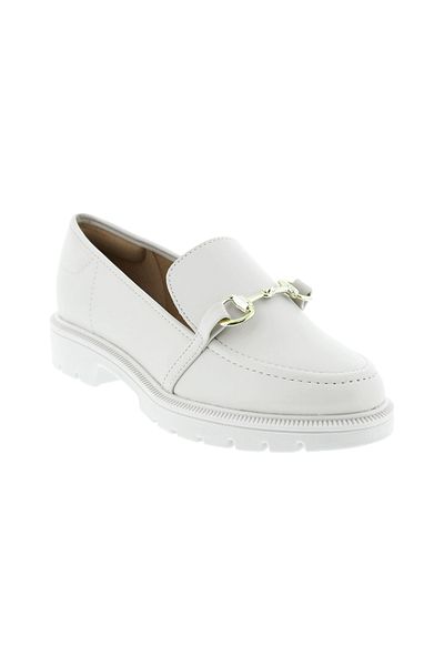 Beira Rio Ladies Mid Heel Shoes Off White | Made In Brazil