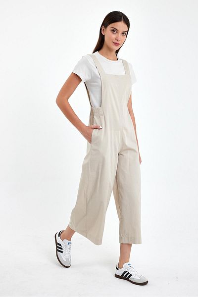 VENA Cessy Stone Colored Sleeveless Lyocell Women's Jumpsuit