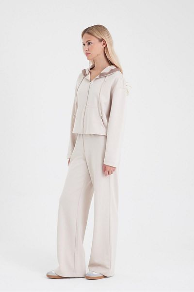 VENA Women's Jovie Bone Soft Textured High Waist Wide Leg Pants (Cupro)