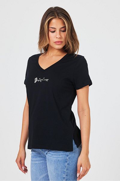 VENA Tricou negru pentru femei Seja Forte