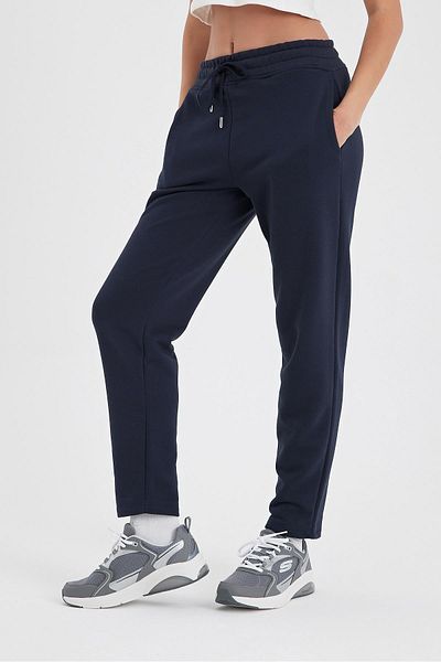 VENA Women's Larissa Navy Blue Regular Fit Cotton Sweatpants