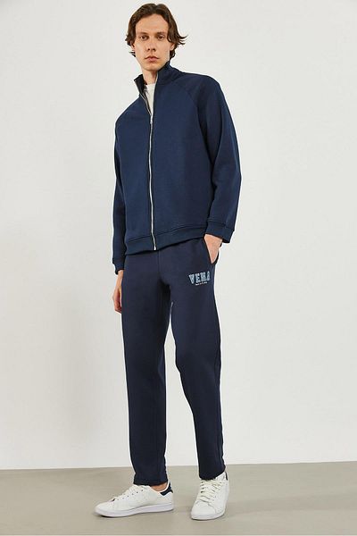 VENA Ανδρική φόρμα με τυπωμένο λογότυπο Navy Blue Regular Fit