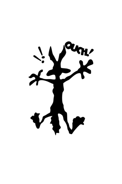 Reysa Tasarım ملصق سيارة باغز باني مقاس 17x17 سم باللون الأسود