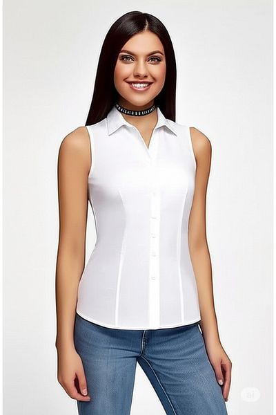 lovegame Cămașă cu mâneci zero și choker din piele