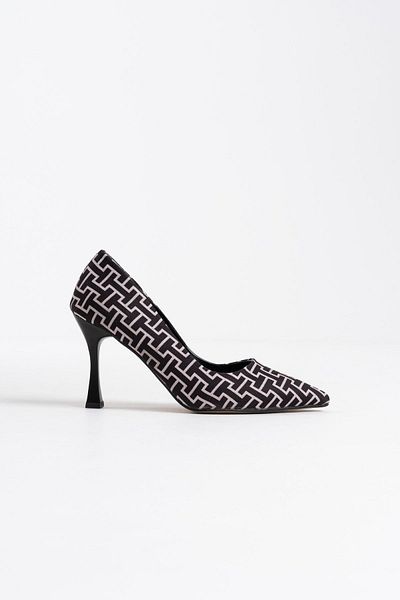 EMOYRA Kelsey Women's Black Patterned Stiletto