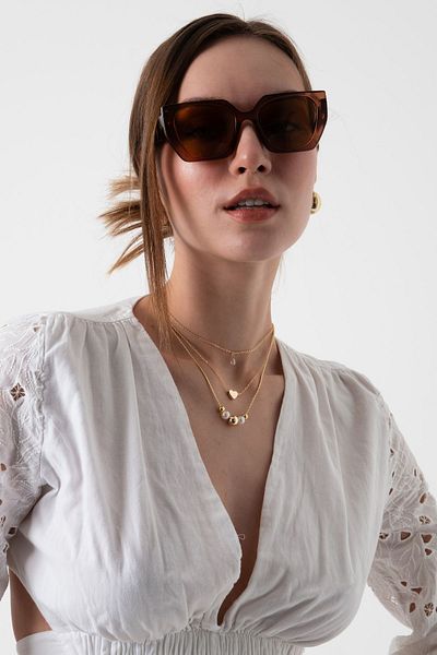Aqua Di Polo 1987 Women's Brown Sunglasses Apsi 003102