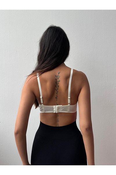 Cansoy Micro Fabric Unassisted Ecru Bra (700)
