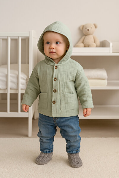 Aydodo Muslin Hooded Cardigan