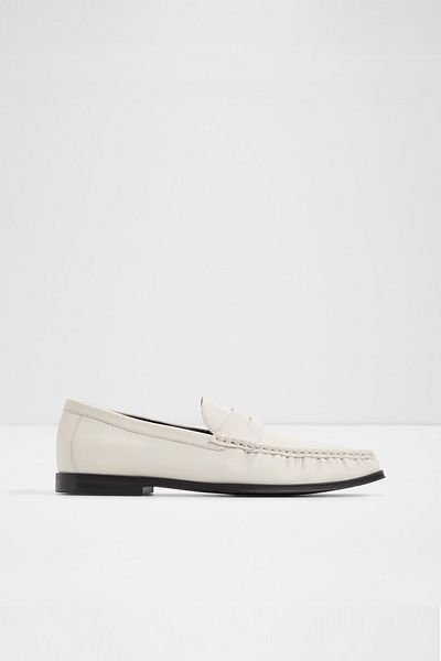 Aldo Speakeasy - Men's Genuine Leather Ecru Loafer & Moccasin