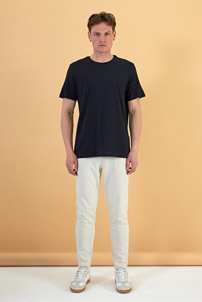 VENA Danny Men's Black Cotton Crew Neck Basic T-Shirt