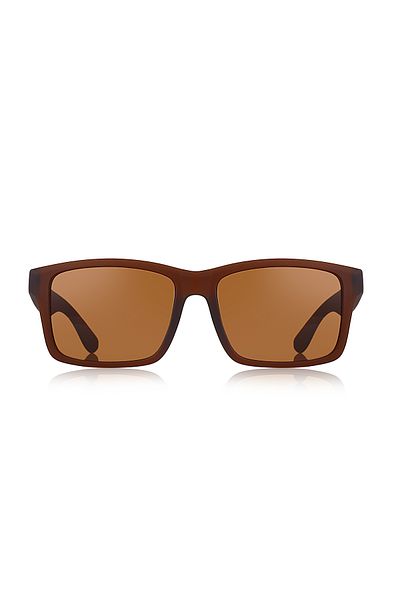 Kinary Unisex Sunglasses Brown Shiny 2033