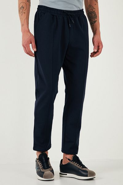 Buratti Cotton Regular Fit High Waist Straight Leg Lawn Jogger Pants Men's Trousers 5908058