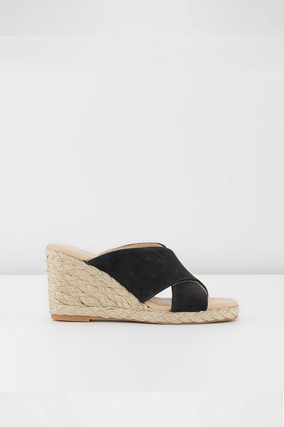Aldo Katerın-Tr-Genuine Leather Black Women's Slippers