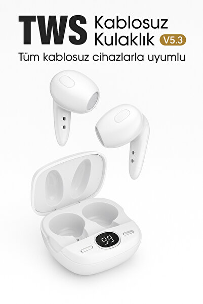 electroawm Pro 6plus Slikonsuz Kablosuz Bluetooth Kulaklık Beyaz