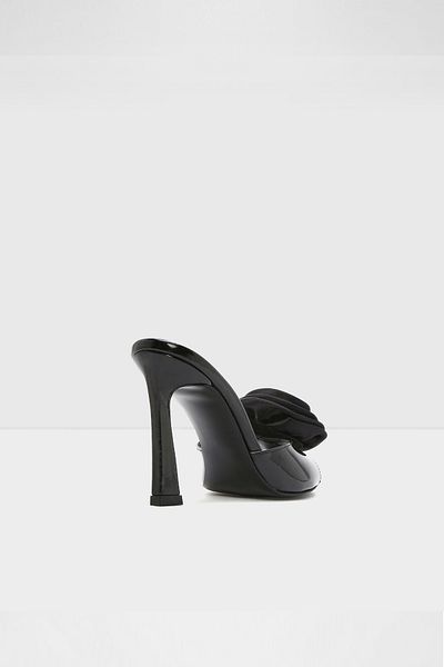 Aldo Roslyn-Tr - Black Faux Leather Women's Heeled Slippers