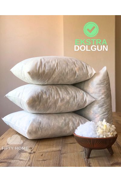 Fifty 4 Pieces Throw Pillow Inner Pillow - 50% Beads 50% Cropped Silicone