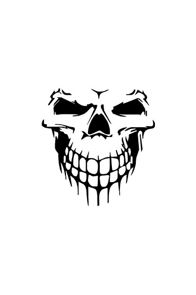 Reysa Tasarım ملصق جمجمة 17x17 سم أبيض