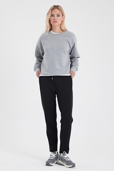 VENA Γυναικείο Rhona Grey Melange Crew Neck Regular Fit 3 νήματα φούτερ