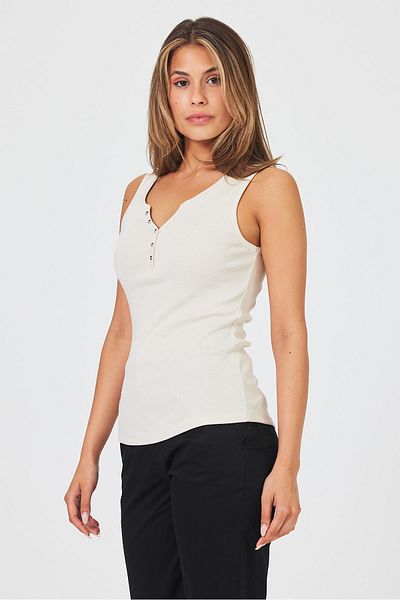 VENA Matilda Beige Γυναικείο εσώρουχο - Που Καθίζει στο σώμα με λεπτομέρεια με κουμπιά
