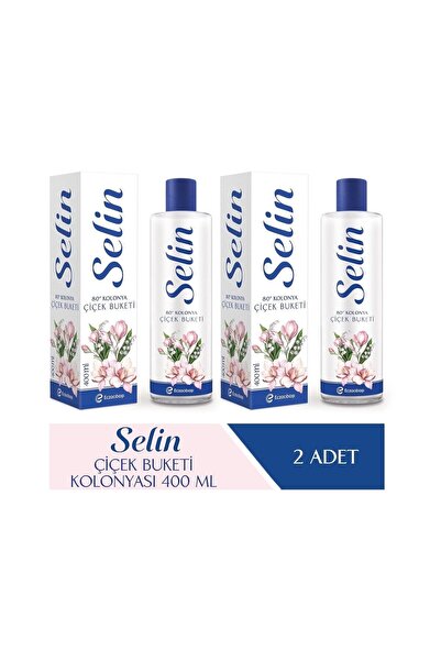 Selin Parfümlü Kolonya Çiçek Buketi 400 ml 2'li Set