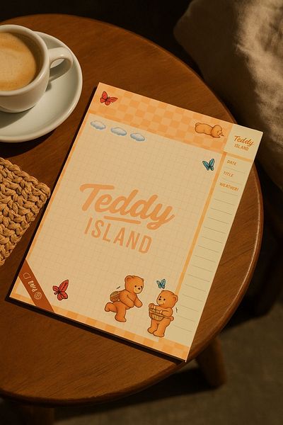 YOYOSO Teddy Island B5 Notepad 50 Sheets