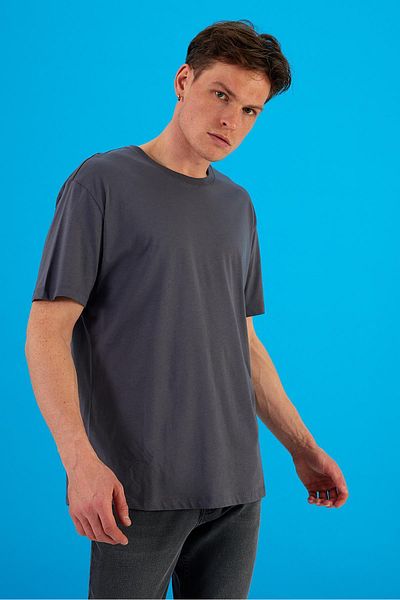 VENA Walker Anthracite Men's Slim Fit Crew Neck T-Shirt