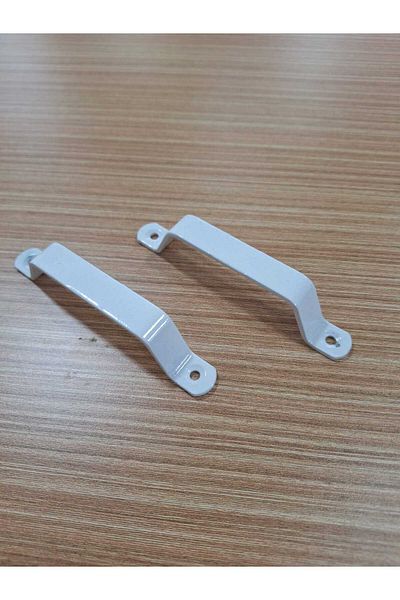 ARON (2 Pcs) Small (White) Iron Chop Handle Wood Door Cover Handlebu Top Screwed 96mm