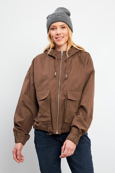 VENA Дамско яке с качулка Meggy Brown - 8788g-065