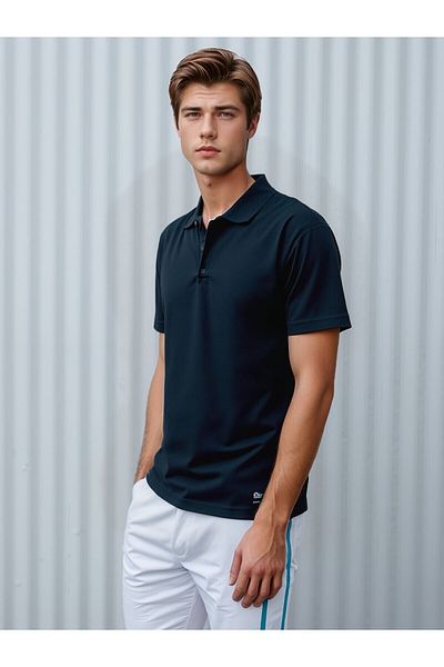 The Clover Men's Polo Neck Button Short Sleeve 100% Cotton T-Shirt Thclvr.Dncr