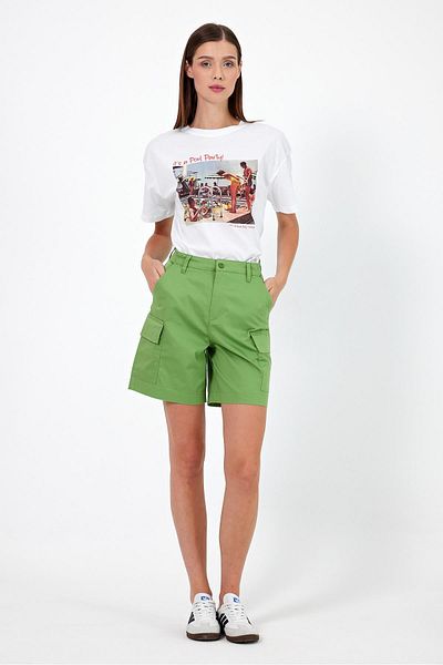 VENA Helen Çağla Women's Gabardine Bermuda Shorts - with Cargo Pocket and Pockets