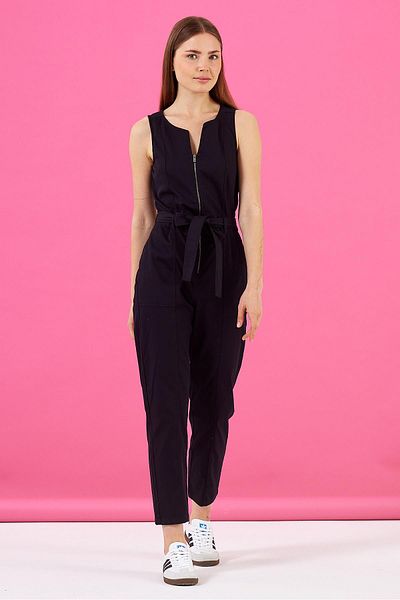 VENA Bianca Black Sleeveless Women's Jumpsuit