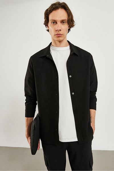 VENA Ανδρικό πουκάμισο Mark Black Regular Fit Smart