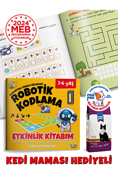 Gong Okul Öncesi Robotik Kodlama Çocuk Kitap Seti 3-6 Yaş (3 KİTAP) Meb Uyumlu Pedagog Onaylı