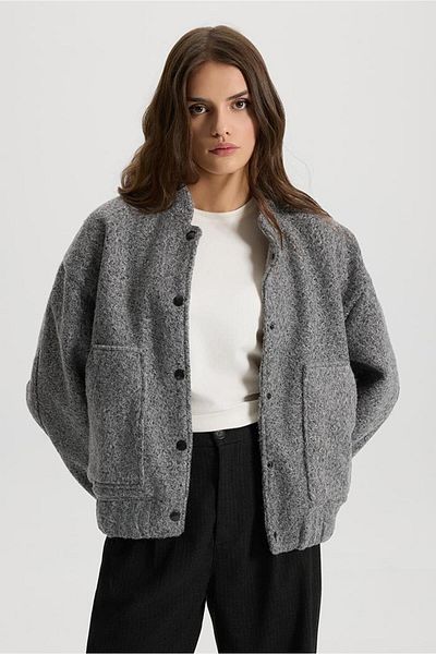 VENA Μπουφάν Bomber Cashew με επένδυση θερμοκηπίου - Anthracite