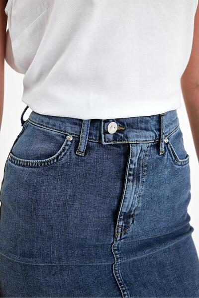 VENA Freya Dirty Med Blue Regular Fit Women's Jean Skirt