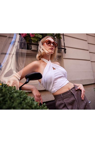 VENA Γυναικεία μπλούζα Tina Ivory Linen