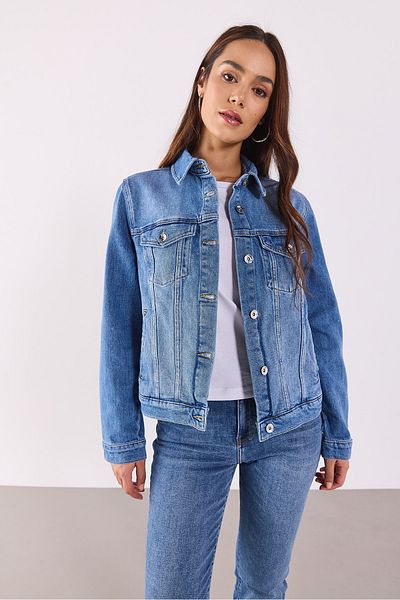 VENA Jachetă de jeans Ally Dirty Med Blue Slim Fit - DIRTY MED BLUE
