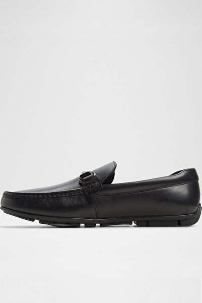 Aldo Prato-In - Men's Genuine Leather Black Slip-On Shoes