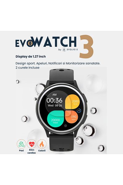 Evolve-x Smartwatch for Women Evolve-x EvoWatch3, Bluetooth Calls and Notifications, Fitness Activity, Heart