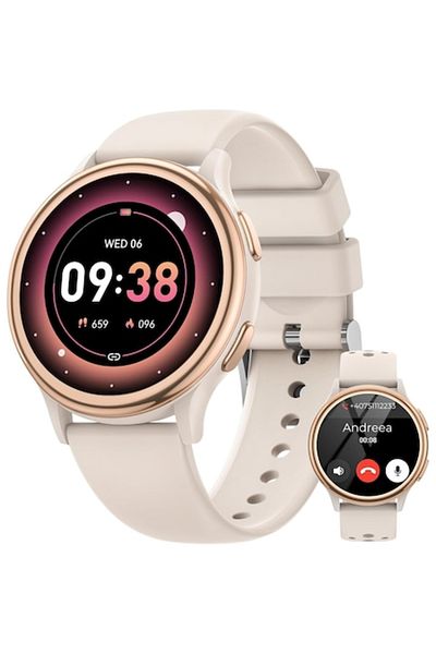 Evolve-x EvoWatch3 Smartwatch for Women, Bluetooth Calls and Notifications, Fitness Activity, Heart