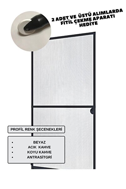 ÖZCAN [100cm X 220 Cm ] Menteşeli Fiber Glass Kapı Pencere Sinekliği 17 X 25 ...