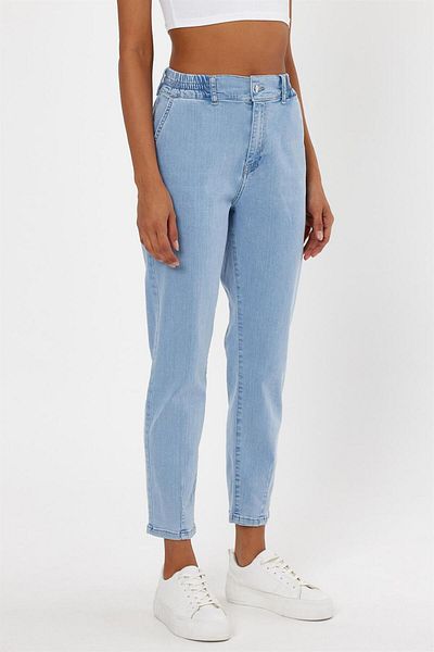 VENA Pantaloni de jeans cu talie elastică Norah Sky Blue - Sky Blue