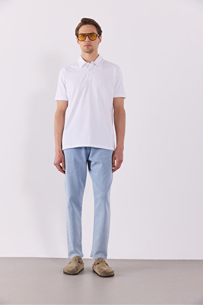 VENA Μπλουζάκι Polo Neck Regular Fit - ΛΕΥΚΟ