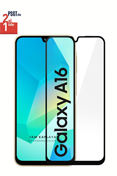 PSGT 2Adet Samsung Galaxy A16 Tam Kaplayan Temperli Cam Ekran Koruyucu